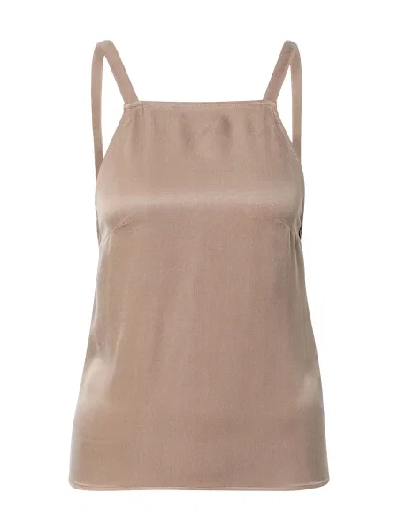 A LOT LESS Top Flores taupe gri