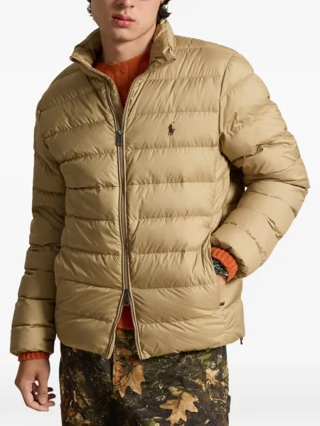 Mănuși Polo Ralph Lauren din piele de căprioară cu șireturi cu vârf închis albastru