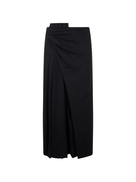 Fusta maxi Alberta Ferretti drapată negru