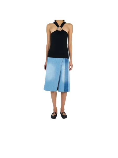 Top Coperni z dekoltem halter czarny