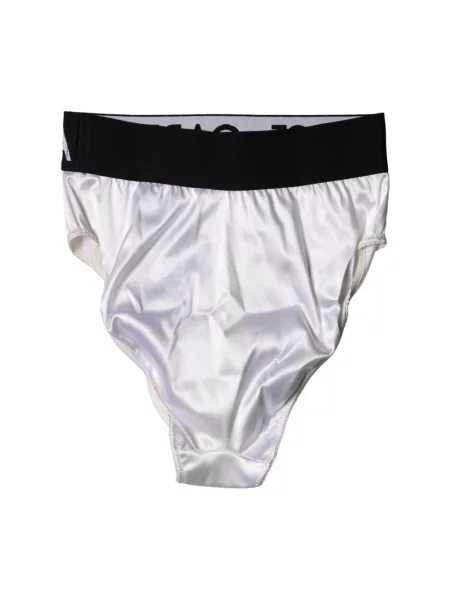 Majtki briefs Dolce And Gabbana z wysoką talią z logo białe