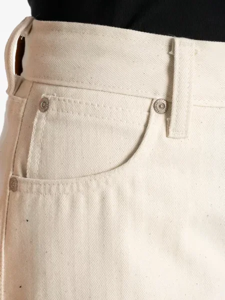 Blugi cu picior larg Naked And Famous cu model herringbone