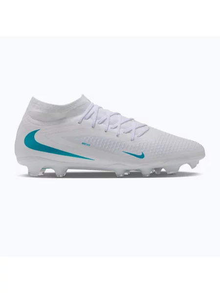 Încălțăminte de fotbal pentru bărbați Nike Phantom 6 High Academy FG/MG white/white/dusty cactus alb