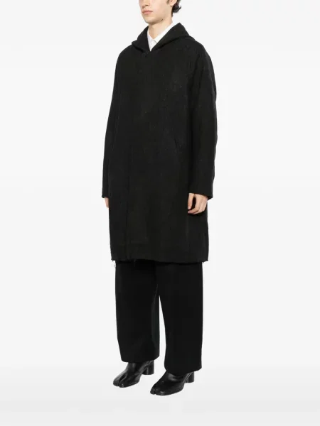 Palton Atelier Suppan cu glugă negru