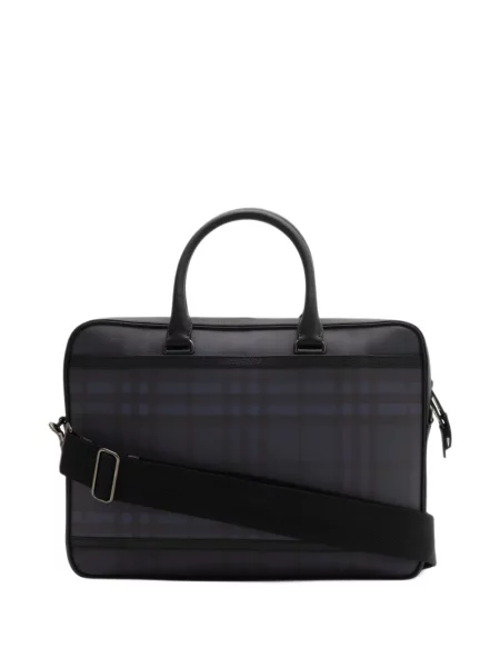 Servietă Burberry în carouri albastru