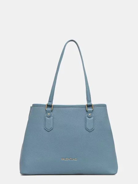 Műbőr shopper táska Valentino Bags kék