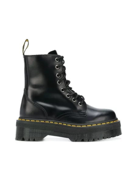 Botki Dr. Martens skórzane na platformie czarne