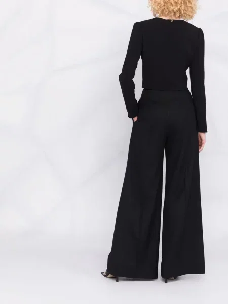 Top Self-portrait din crep negru