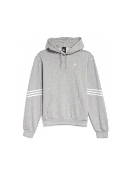 Hanorac cu glugă Adidas clasic gri