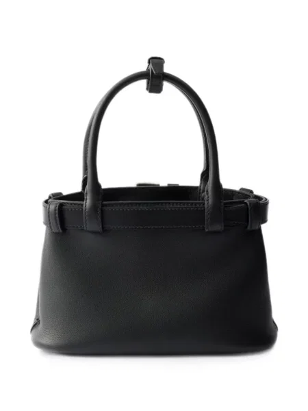 Cu centură curea Prada din piele cu cataramă negru