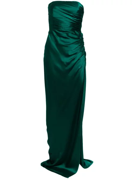Rochie Michelle Mason de mătase verde