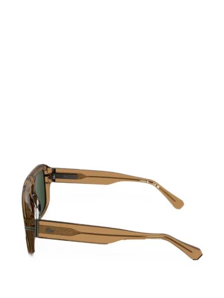 Ochelari de soare Lacoste cu imprimeu geometric maro