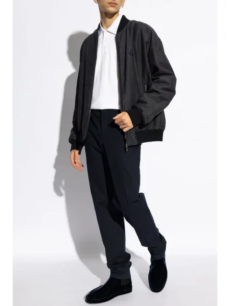 Siuvinėta polo marškinėliai Giorgio Armani balta