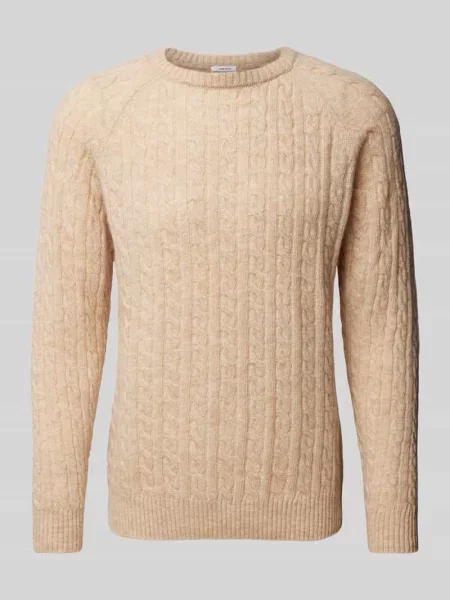 Sweter z dzianiny z prążkowanymi wykończeniami Lindbergh
