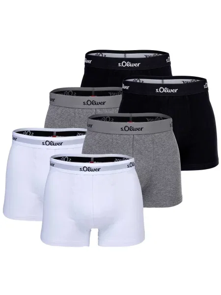 S.Oliver Boxerky šedý melír / černá bílá