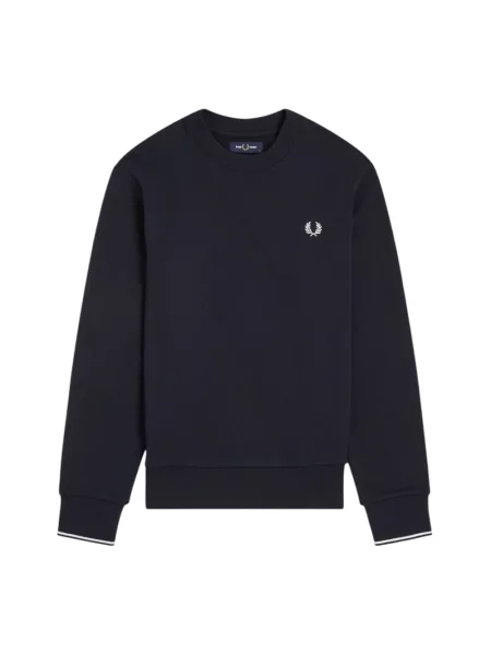 Bluza nierozpinana Fred Perry z okrągłym dekoltem niebieska