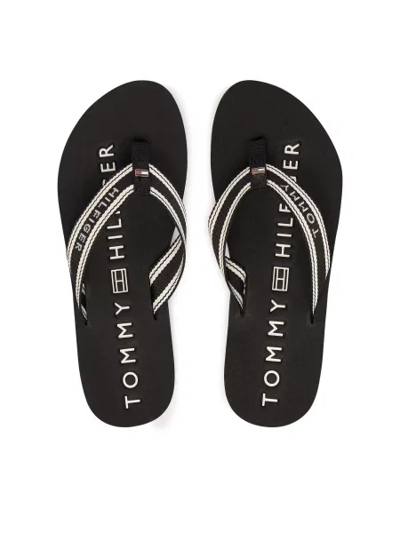 Žabky Tommy Hilfiger Webbing Summer Sandal black černé