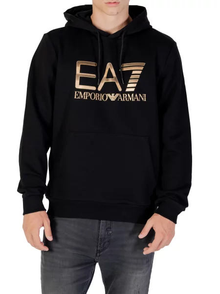 Bluza z kapturem Ea7 z kapturem czarna