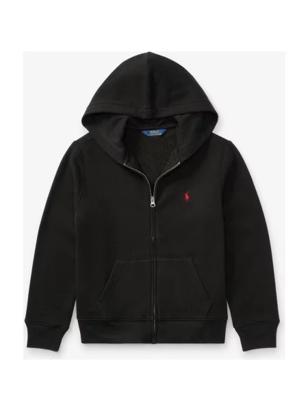 Bluza z kapturem Ralph Lauren Felpa Full Zip junior S czarny