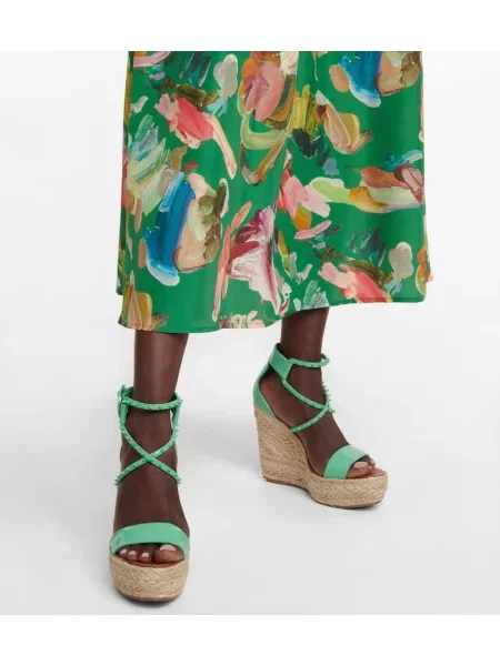 Sandále Christian Louboutin na kline zelená