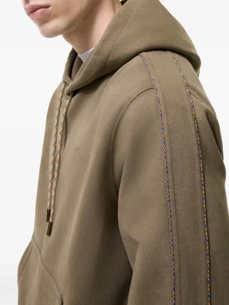 Hanorac cu glugă Burberry în carouri maro