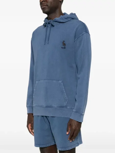 Mikina s kapucňou Love Moschino modrá