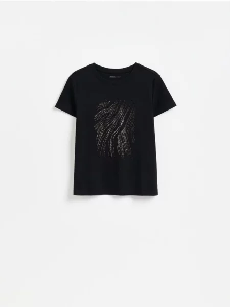 Reserved Tricou cu imprimeu negru