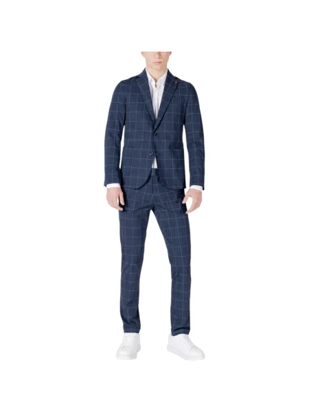 Costum Mulish în carouri albastru