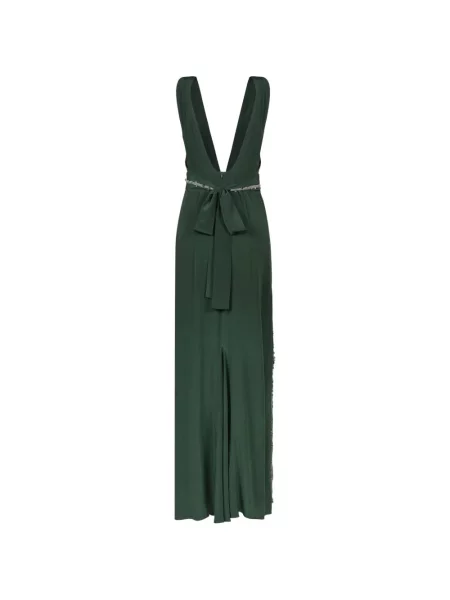 Rochie maxi Johanna Ortiz cu paiete de mătase eleganta verde