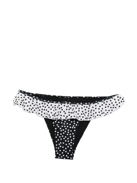 Bikini Leslie Amon cu buline cu volane negru