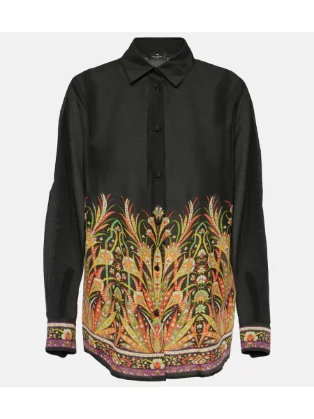 Svilena srajca Etro s potiskom