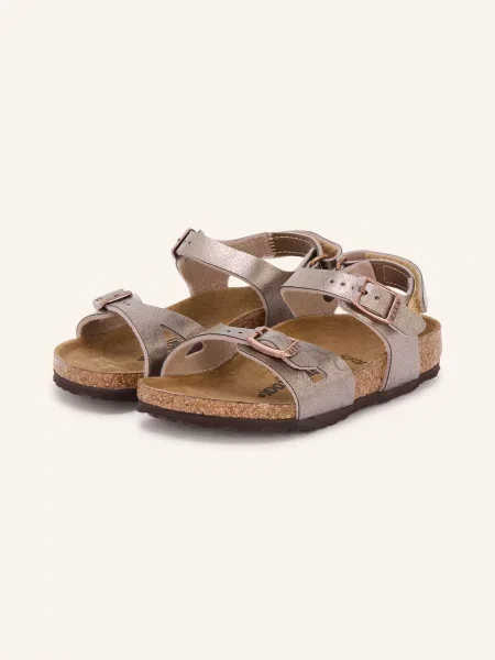 Birkenstock Sandály Rio As černošedá / růžového zlata