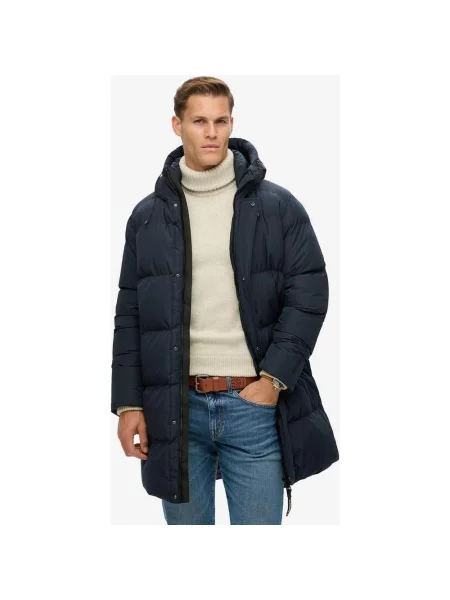 Kurtka Superdry Sports Puffer Mid granatowa XL niebieska