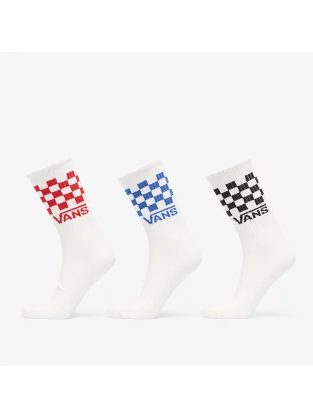 Kostkované klasické ponožky Vans bílé