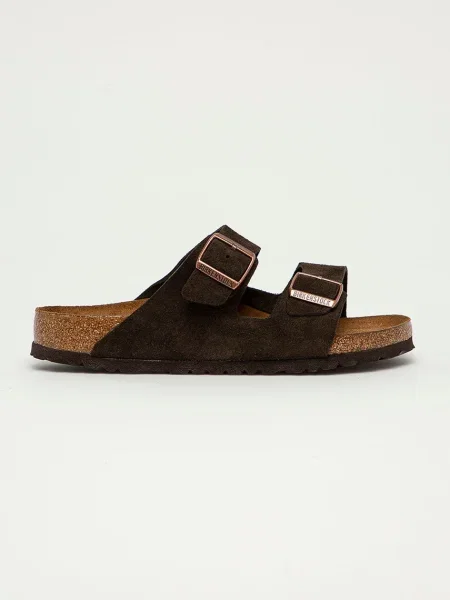Papuci Birkenstock din piele maro
