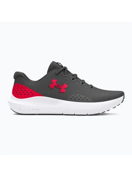 Мъжки обувки за бягане Under Armour Charged Surge 4 castlerock/red/red сиво
