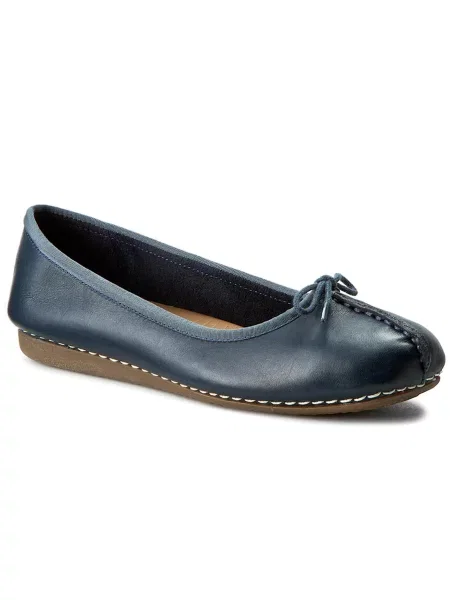 Balerinos Clarks Freckle Ice Navy Leather mėlyna