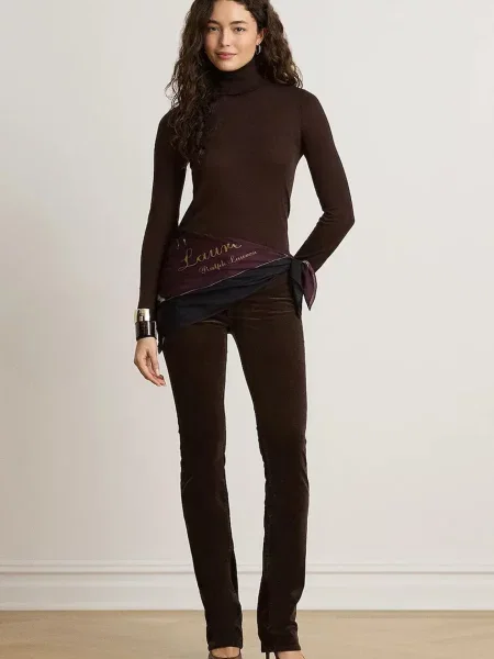 Spodnie Ralph Lauren sztruksowe brązowe