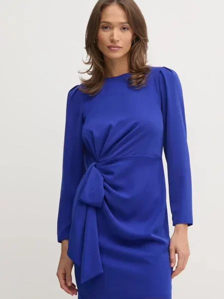 Dkny sukienka mini rozkloszowana niebieski