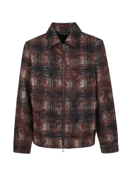 Καρό μπουφάν Ps Paul Smith καφέ