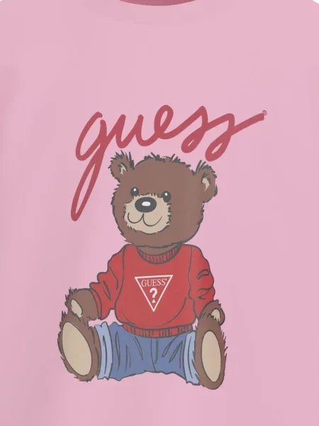 Koszulka dziecięca Guess różowa