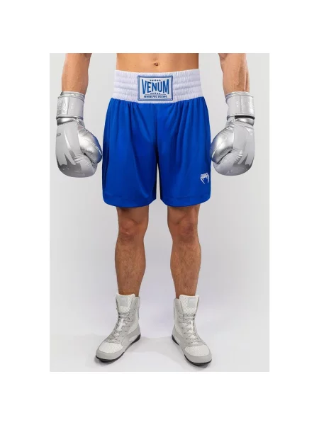 Spodenki bokserskie Venum Classic Boxing niebieskie S białe