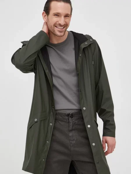 Куртка Rains Long Jacket переходная зелёный