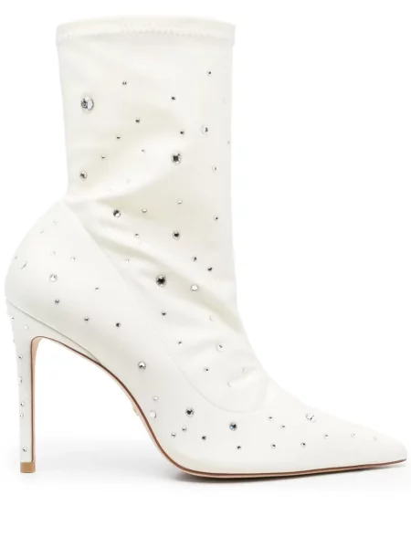 Botine Stuart Weitzman de cristal alb