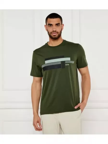 BOSS GREEN Póló Glamping | Relaxed fit zöld