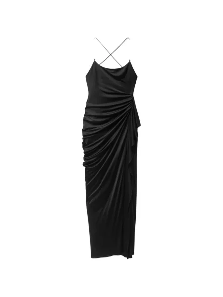 Rochie Versace cu volane de costum cu bretele negru