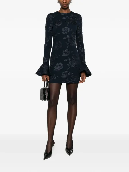 Rochie mini Rotate Birger Christensen cu model floral de costum albastru