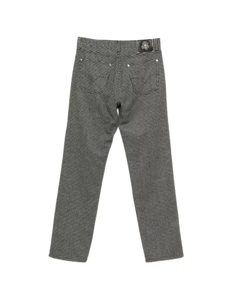 Kostkované kalhoty Versace Pre-owned černé