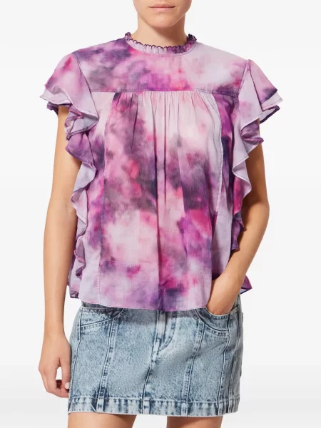 Bluză Marant Etoile cu volane violet