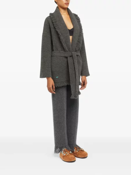 Cardigan Alanui cu franjuri gri